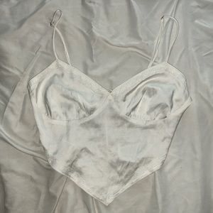 White silk tank top 🤍